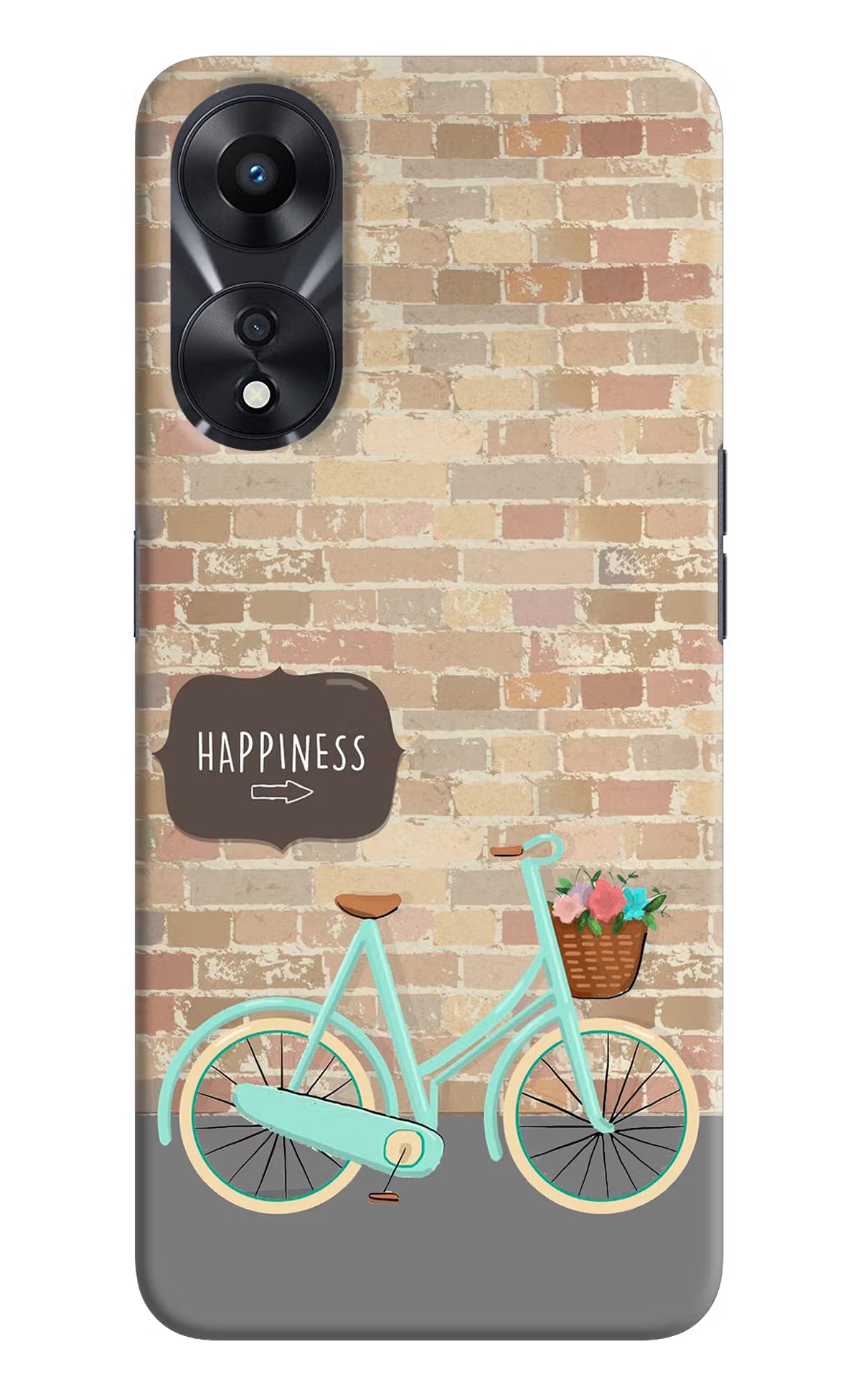 Happiness Artwork Oppo A78 5G Hard Case Back Cover by Casekaro