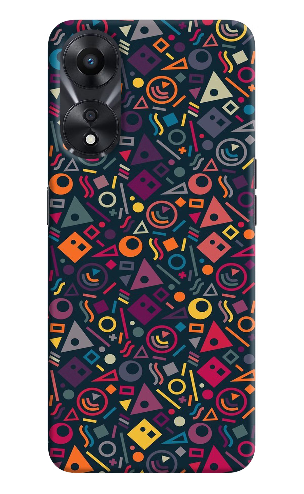 Geometric Abstract Oppo A78 5G Hard Case Back Cover by Casekaro