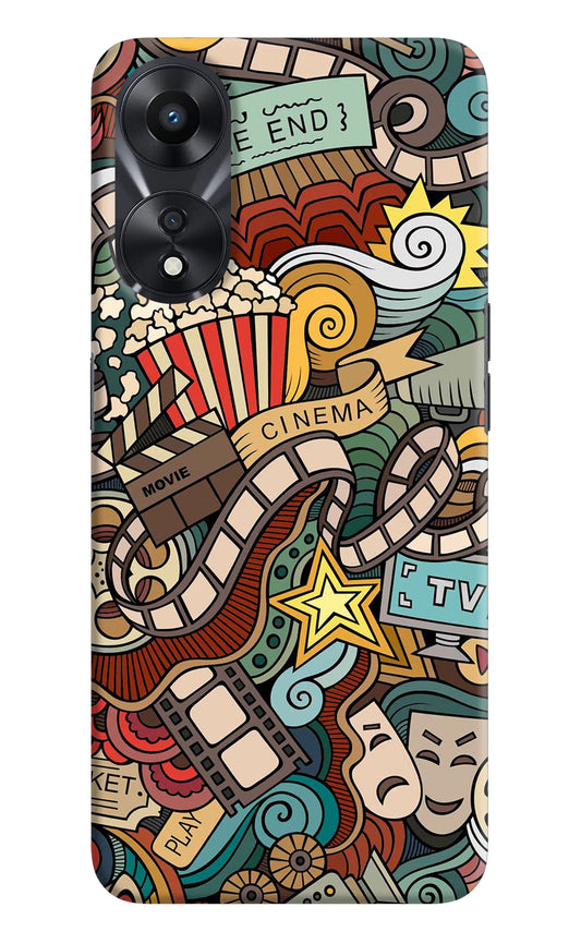 Cinema Abstract Oppo A78 5G Hard Case Back Cover by Casekaro