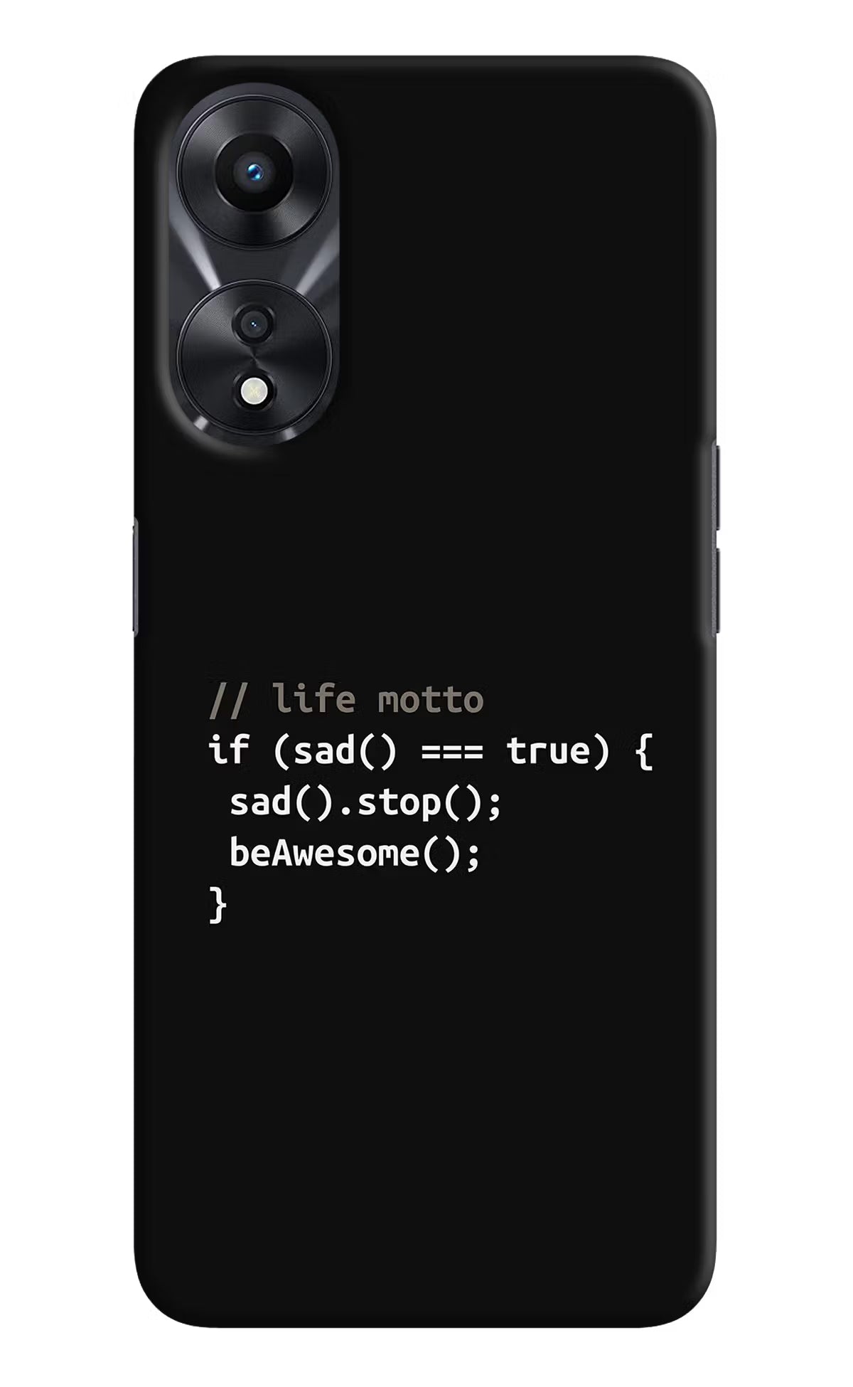 Life Motto Code Oppo A78 5G Hard Case Back Cover by Casekaro