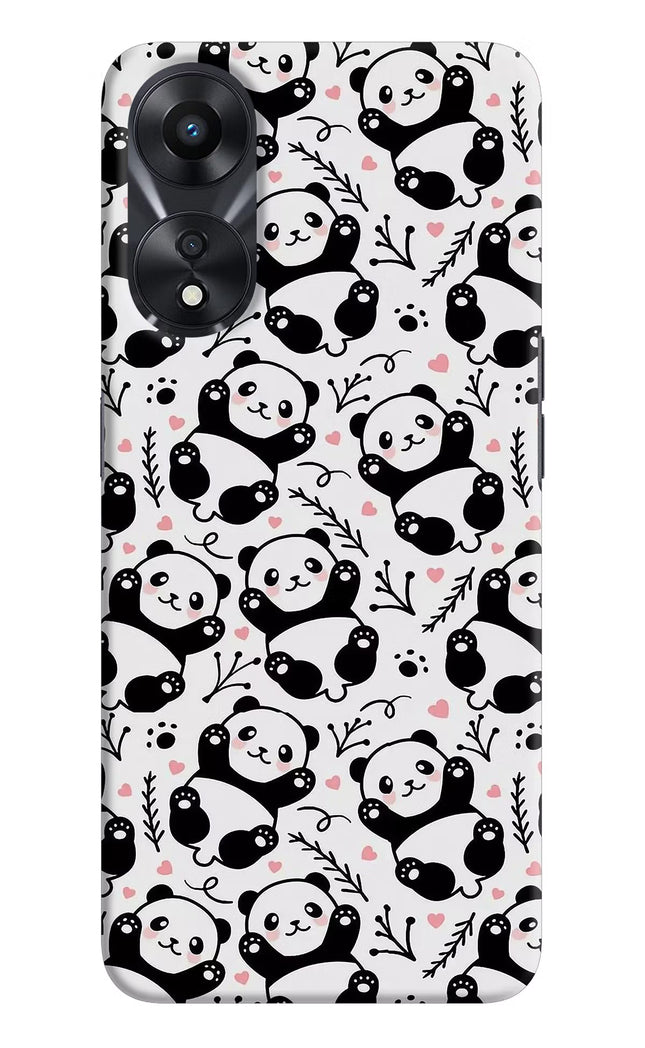 Cute Panda Oppo A78 5G Hard Case Back Cover by Casekaro
