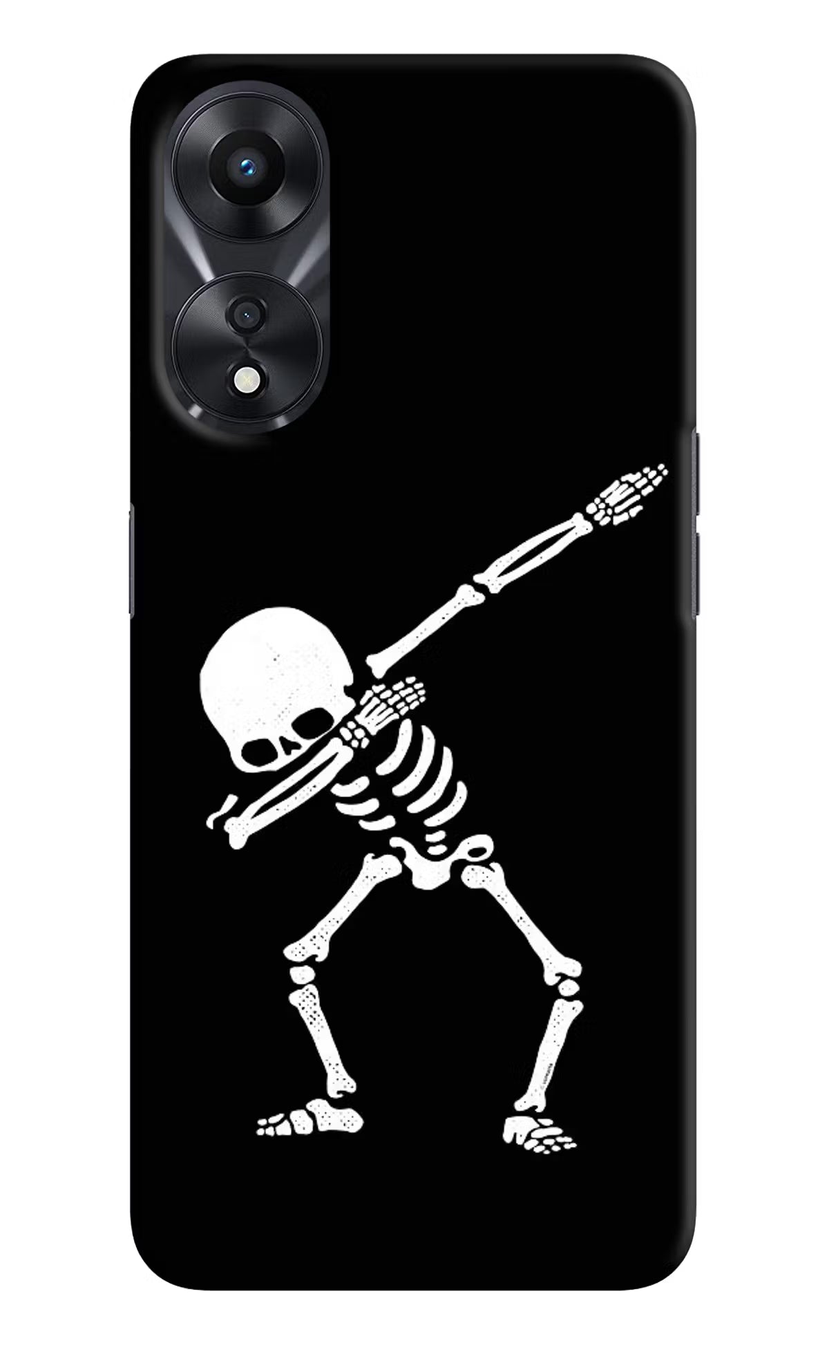 Dabbing Skeleton Art Oppo A78 5G Hard Case Back Cover by Casekaro