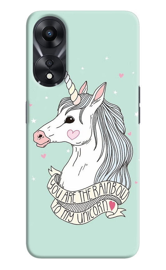 Unicorn Wallpaper Oppo A78 5G Hard Case Back Cover by Casekaro