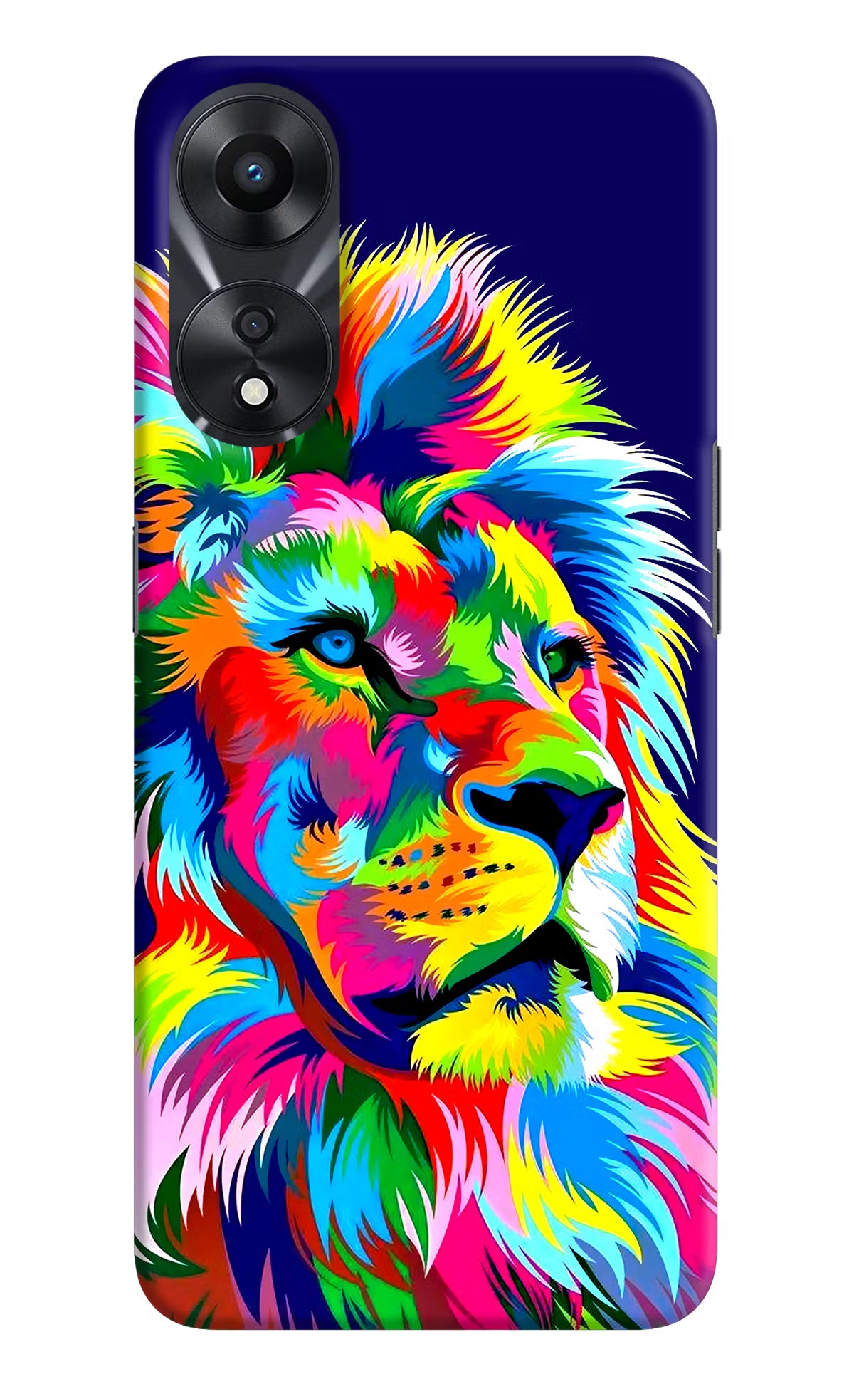 Vector Art Lion Oppo A78 5G Hard Case Back Cover by Casekaro