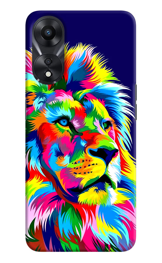 Vector Art Lion Oppo A78 5G Hard Case Back Cover by Casekaro
