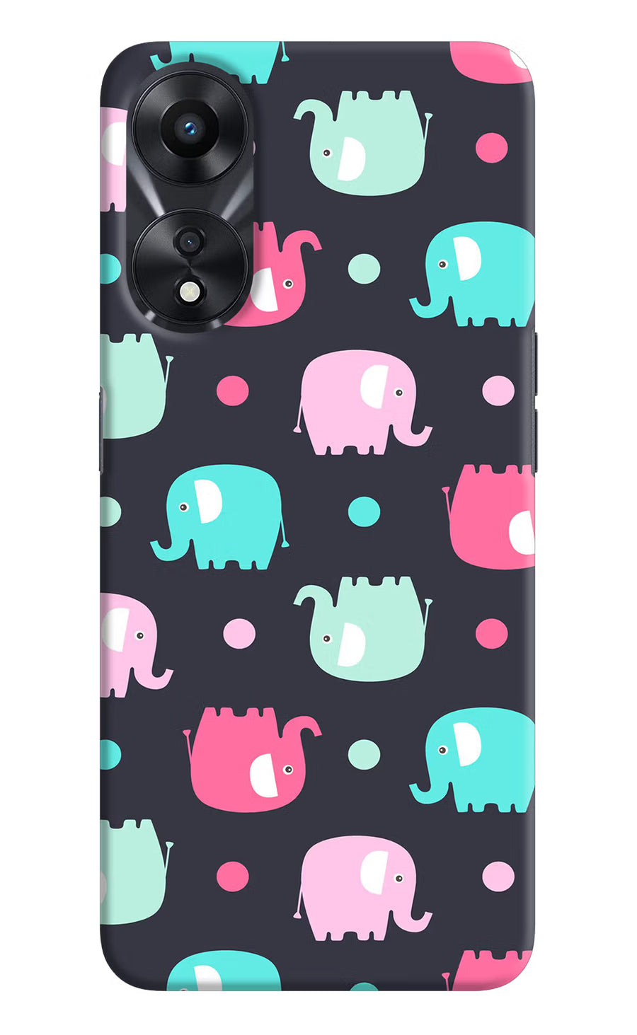 Elephants Oppo A78 5G Back Cover, Hard case