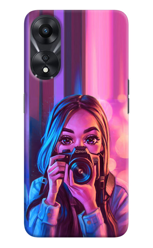 Girl Photographer Oppo A78 5G Hard Case Back Cover by Casekaro