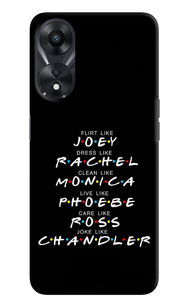 FRIENDS Character Oppo A78 5G Hard Case Back Cover by Casekaro
