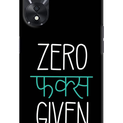 Zero Fucks Given Oppo A78 5G Hard Case Back Cover by Casekaro