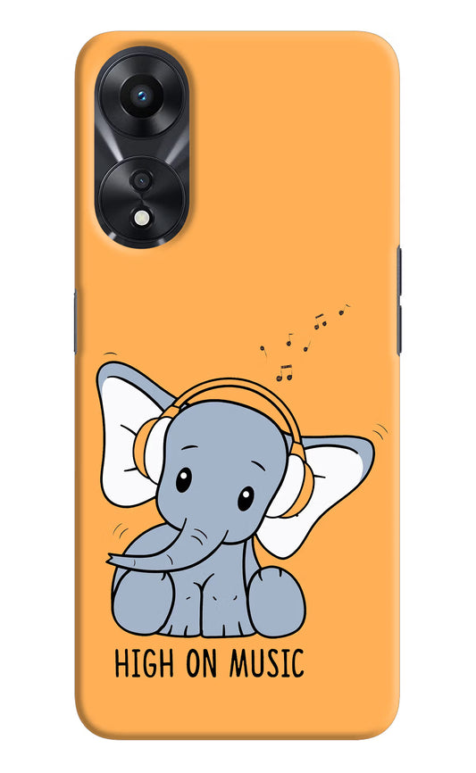 High On Music Oppo A78 5G Hard Case Back Cover by Casekaro