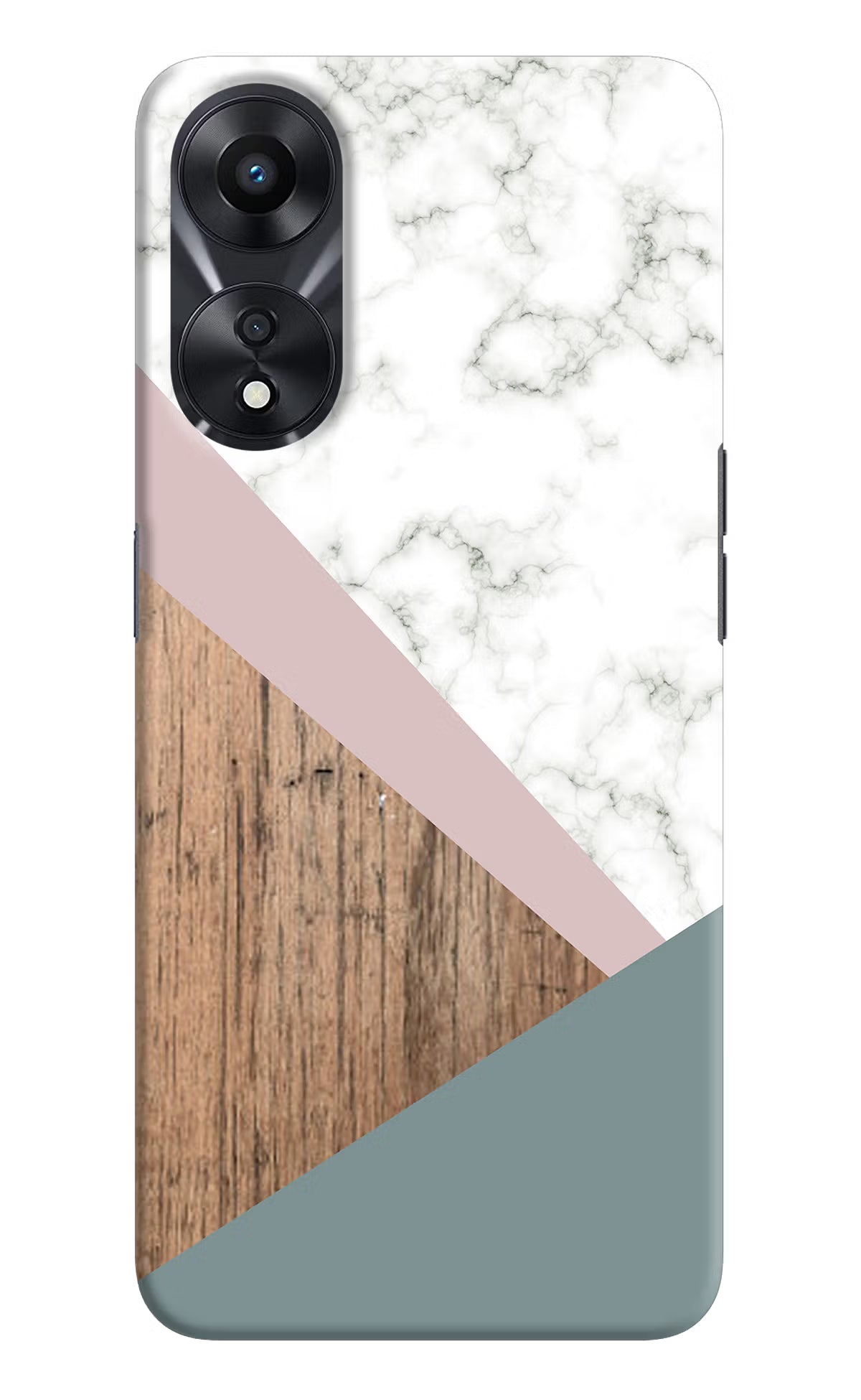 Marble wood Abstract Oppo A78 5G Hard Case Back Cover by Casekaro