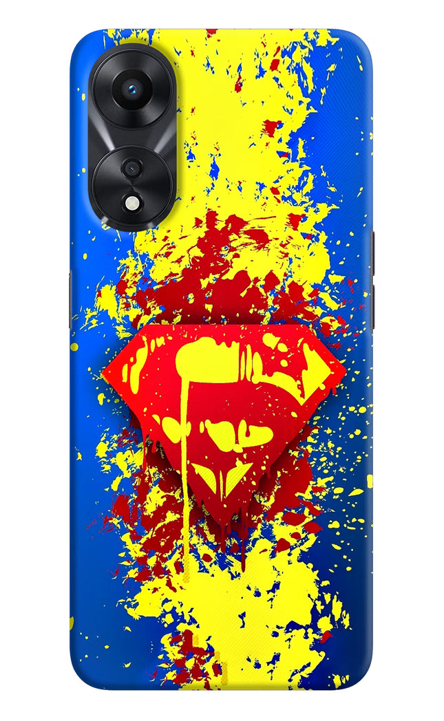 Superman logo Oppo A78 5G Hard Case Back Cover by Casekaro