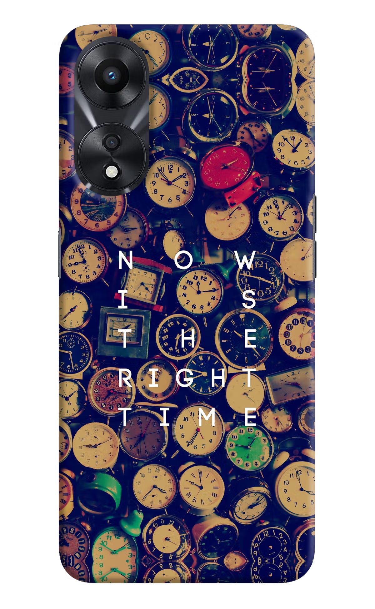 Now is the Right Time Quote Oppo A78 5G Hard Case Back Cover by Casekaro