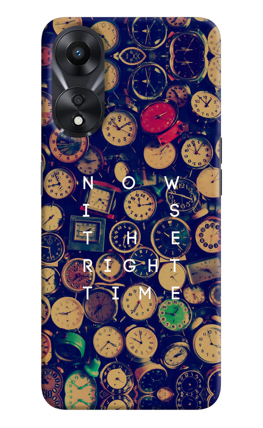 Now is the Right Time Quote Oppo A78 5G Hard Case Back Cover by Casekaro