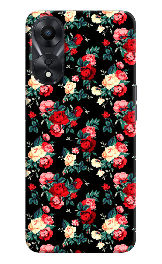 Rose Pattern Oppo A78 5G Hard Case Back Cover by Casekaro