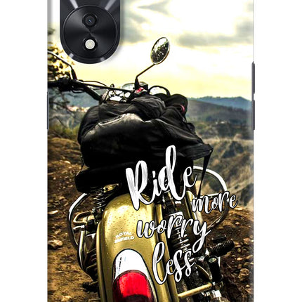 Ride More Worry Less Oppo A78 5G Hard Case Back Cover by Casekaro