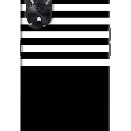 Black and White Print Oppo A78 5G Hard Case Back Cover by Casekaro
