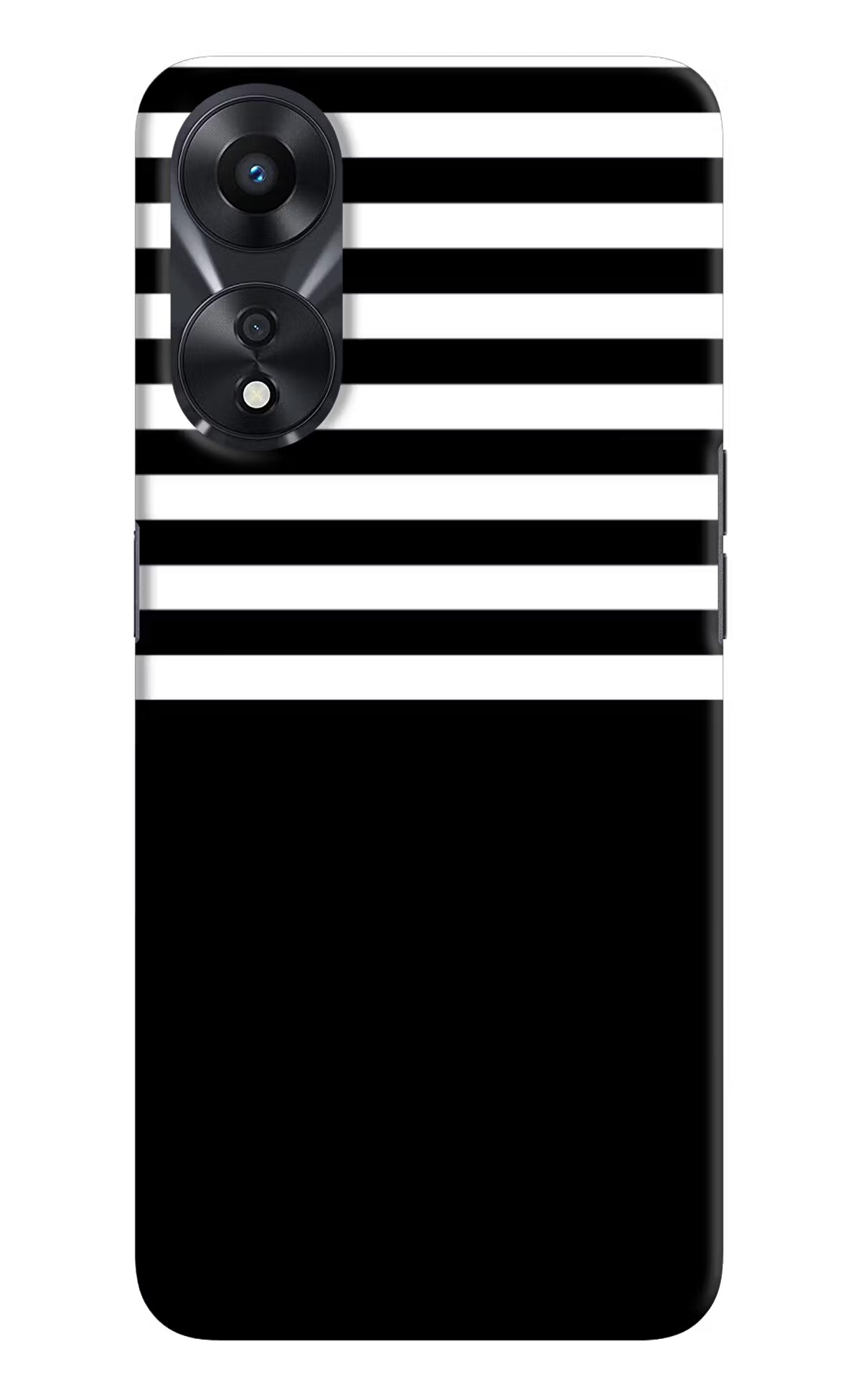 Black and White Print Oppo A78 5G Hard Case Back Cover by Casekaro