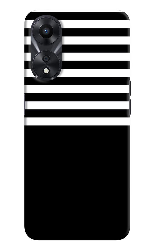 Black and White Print Oppo A78 5G Hard Case Back Cover by Casekaro