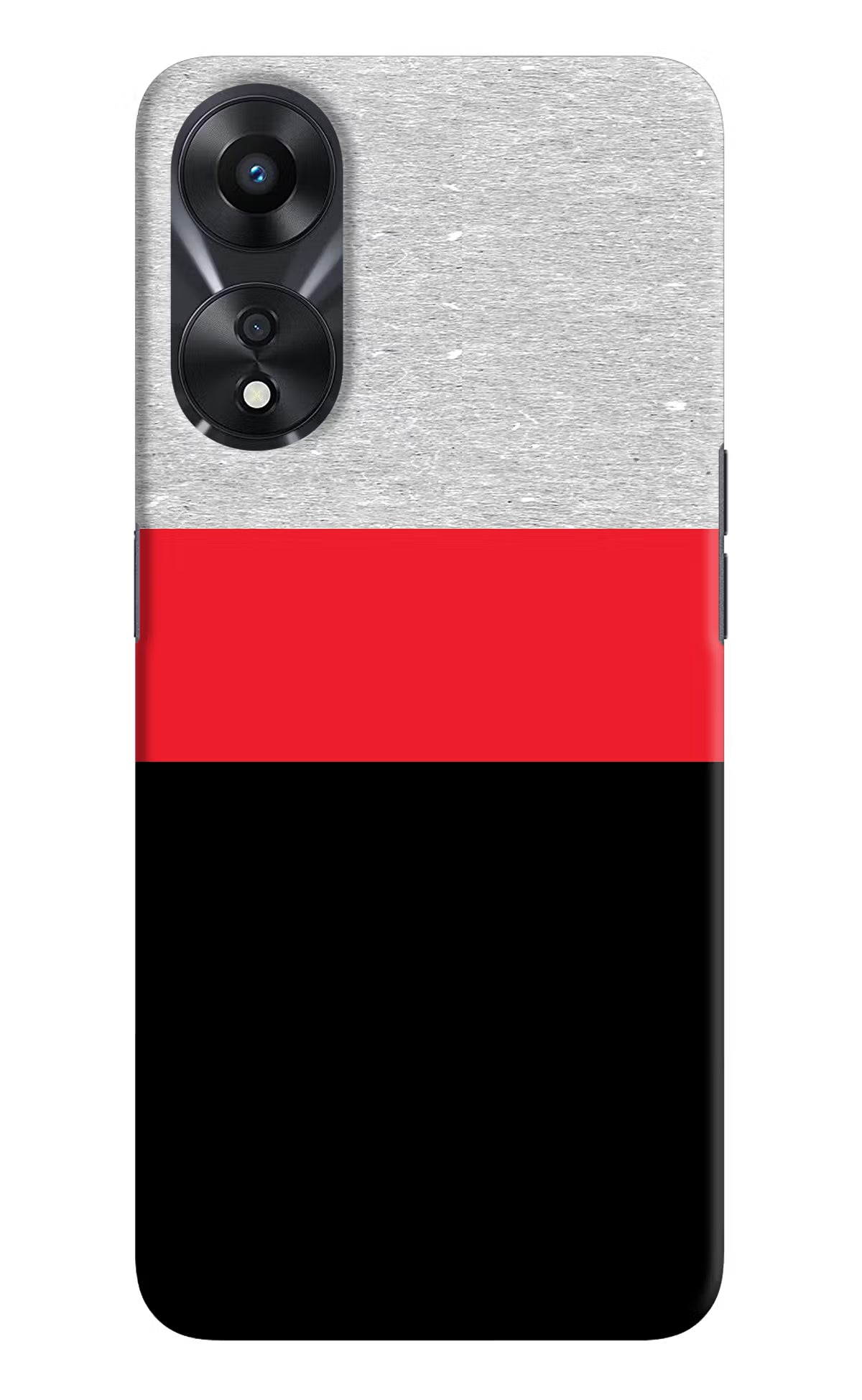 Tri Color Pattern Oppo A78 5G Hard Case Back Cover by Casekaro