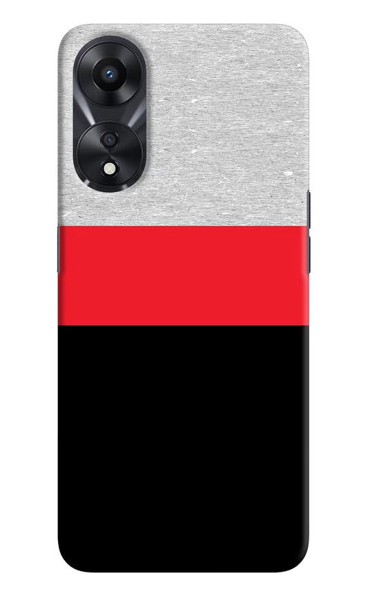 Tri Color Pattern Oppo A78 5G Hard Case Back Cover by Casekaro