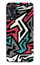 Geometric Graffiti Oppo A78 5G Hard Case Back Cover by Casekaro