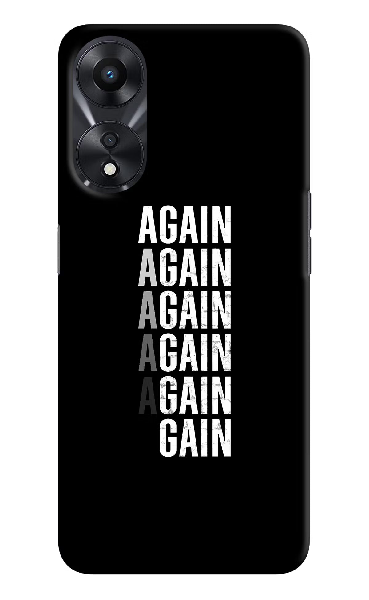 Again Again Gain Oppo A78 5G Hard Case Back Cover by Casekaro