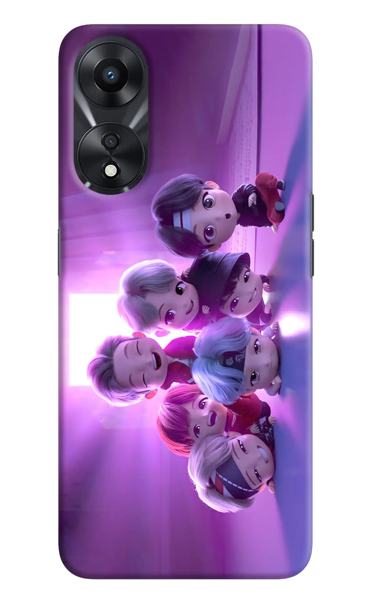 BTS Chibi Oppo A78 5G Hard Case Back Cover by Casekaro