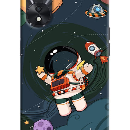 Cartoon Astronaut Oppo A78 5G Hard Case Back Cover by Casekaro