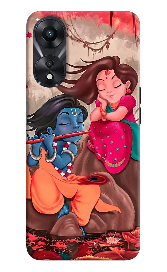 Radhe Krishna Oppo A78 5G Hard Case Back Cover by Casekaro