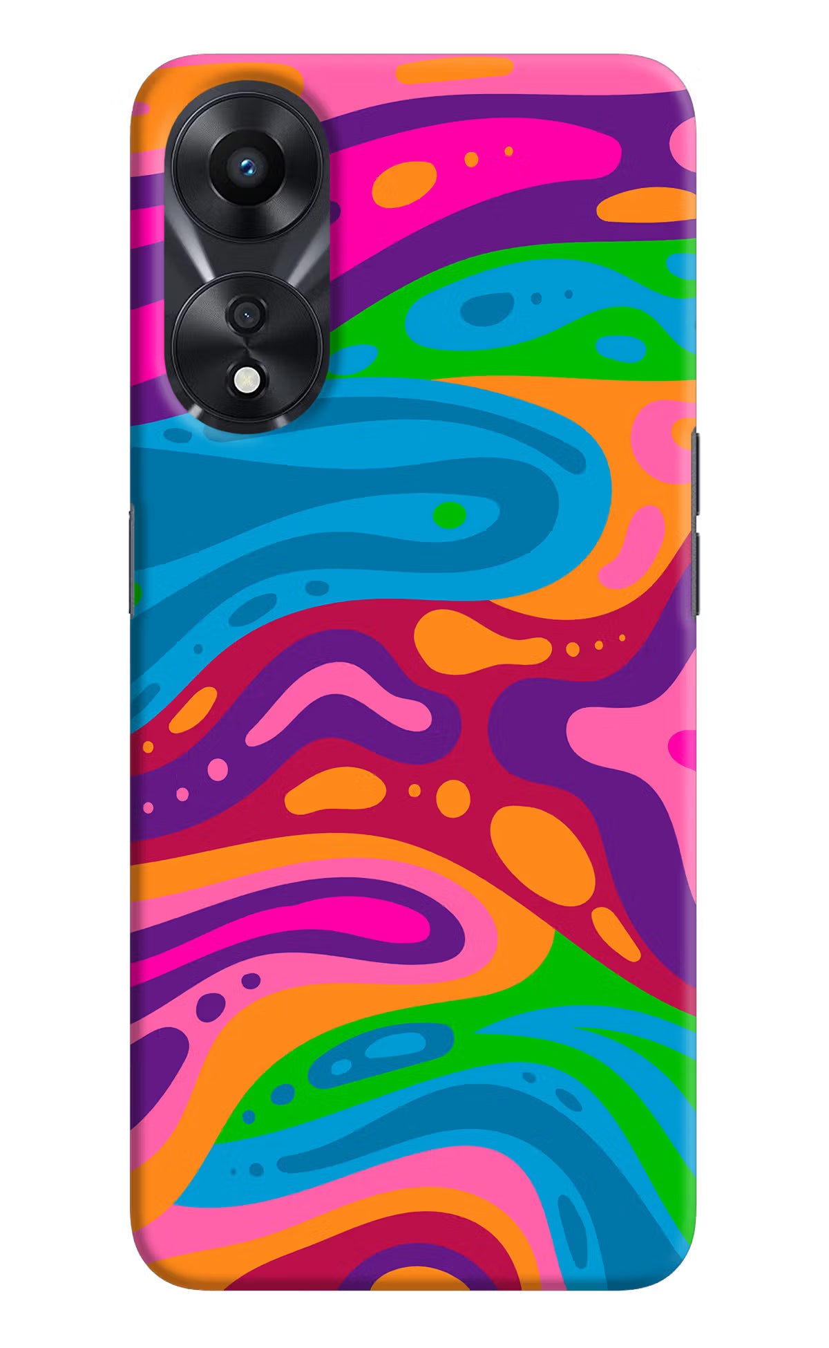 Trippy Pattern Oppo A78 5G Hard Case Back Cover by Casekaro