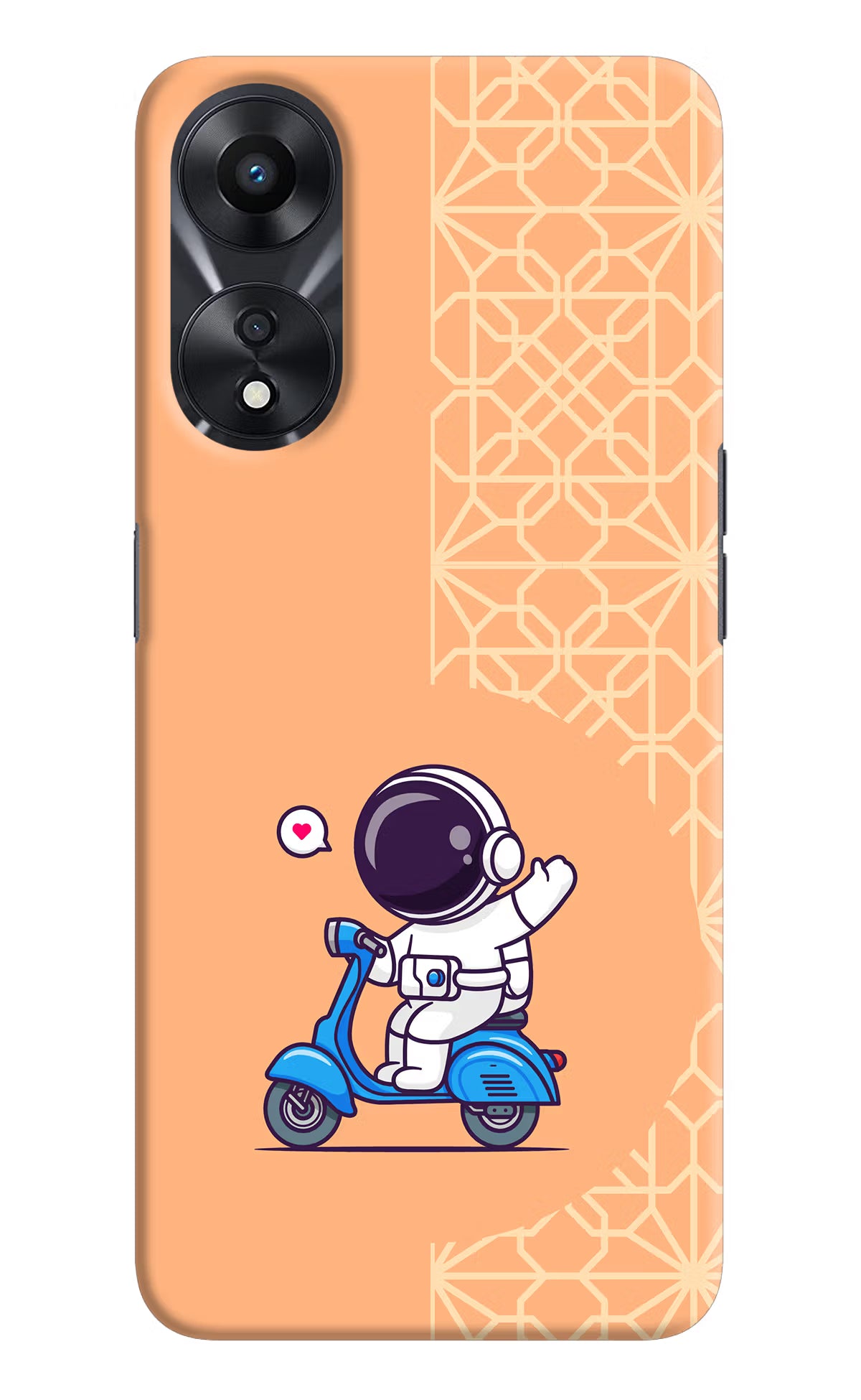 Cute Astronaut Riding Oppo A78 5G Hard Case Back Cover by Casekaro
