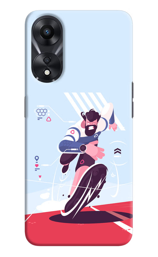 Run Pro Oppo A78 5G Hard Case Back Cover by Casekaro