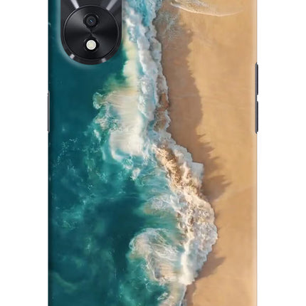 Ocean Beach Oppo A78 5G Hard Case Back Cover by Casekaro