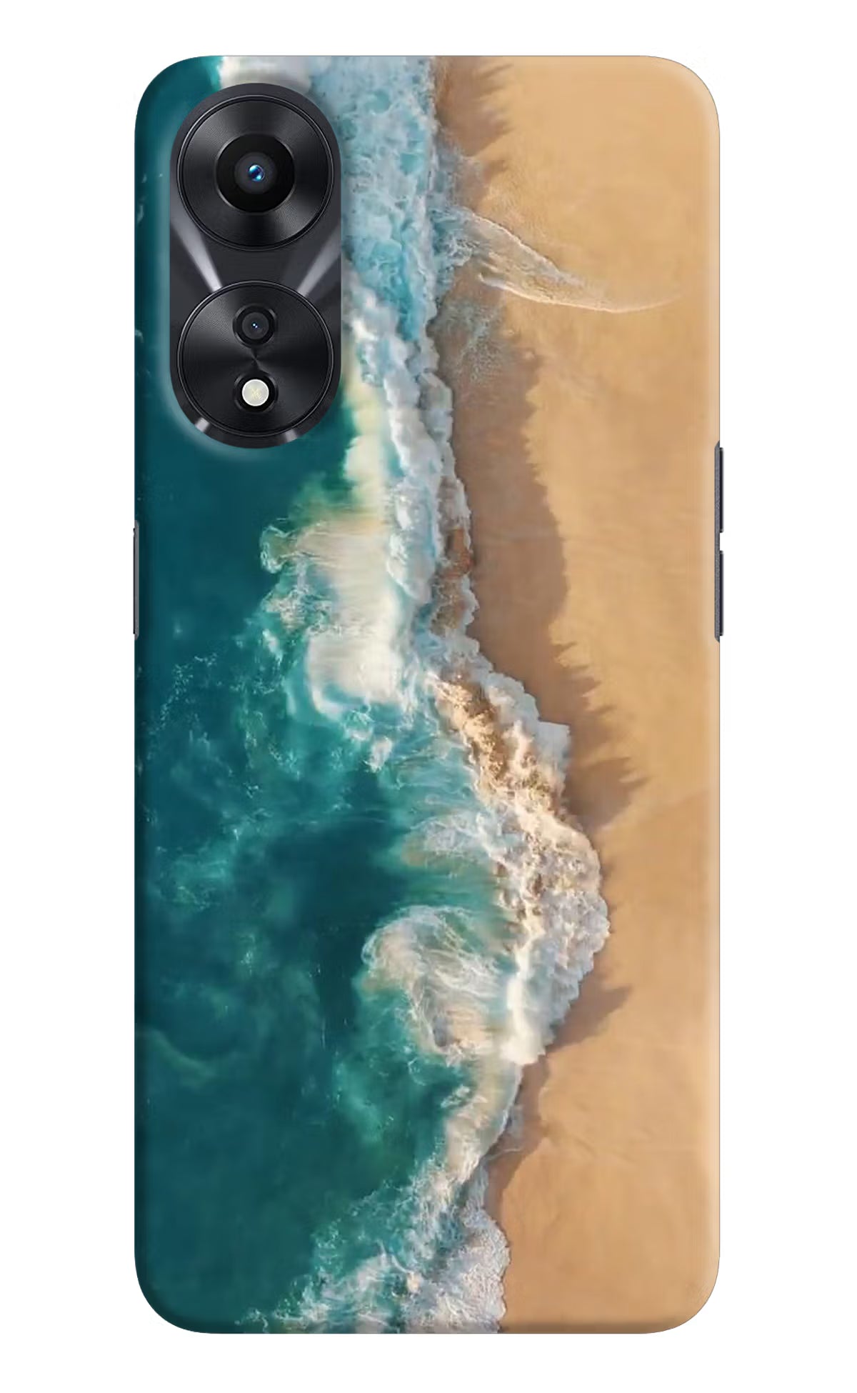 Ocean Beach Oppo A78 5G Hard Case Back Cover by Casekaro