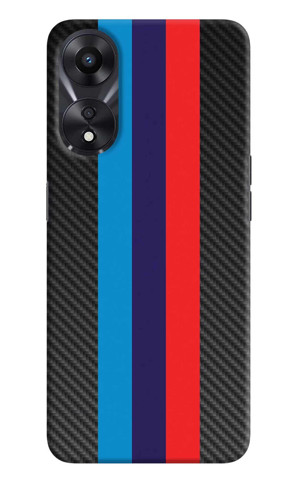 BMW Stripes Pattern Oppo A78 5G Hard Case Back Cover by Casekaro