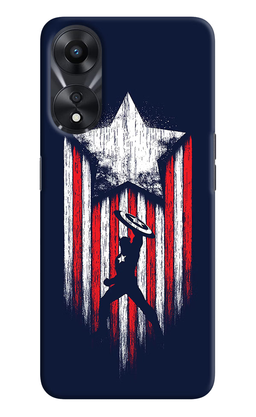 Captain America Marvel Art Oppo A78 5G Back Cover, Hard case