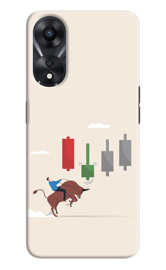 Bull Trading Momentum Oppo A78 5G Hard Case Back Cover by Casekaro