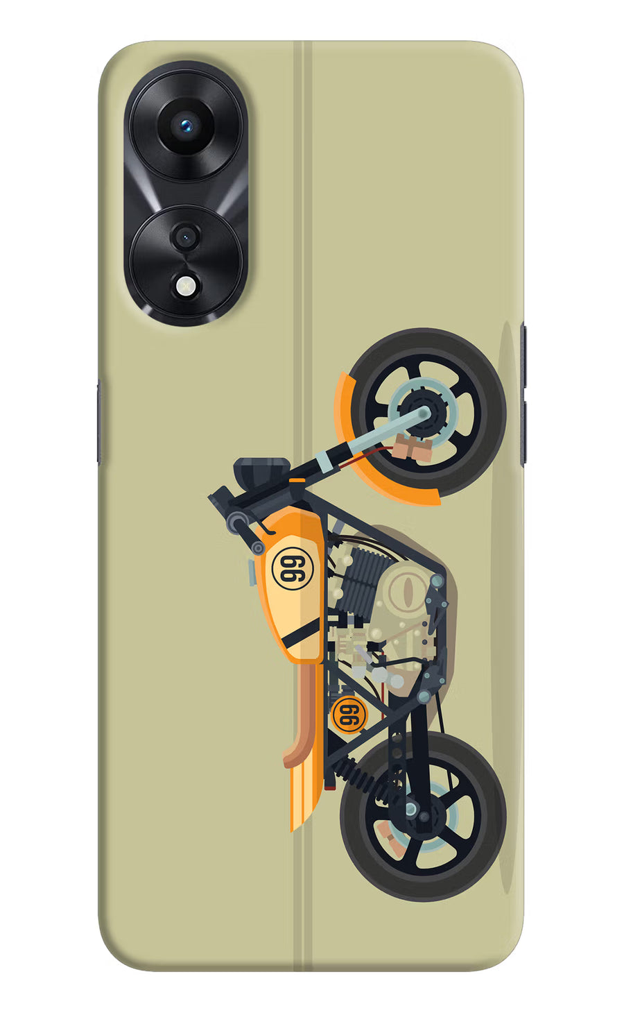 Vertical Speedster Oppo A78 5G Back Cover, Hard case
