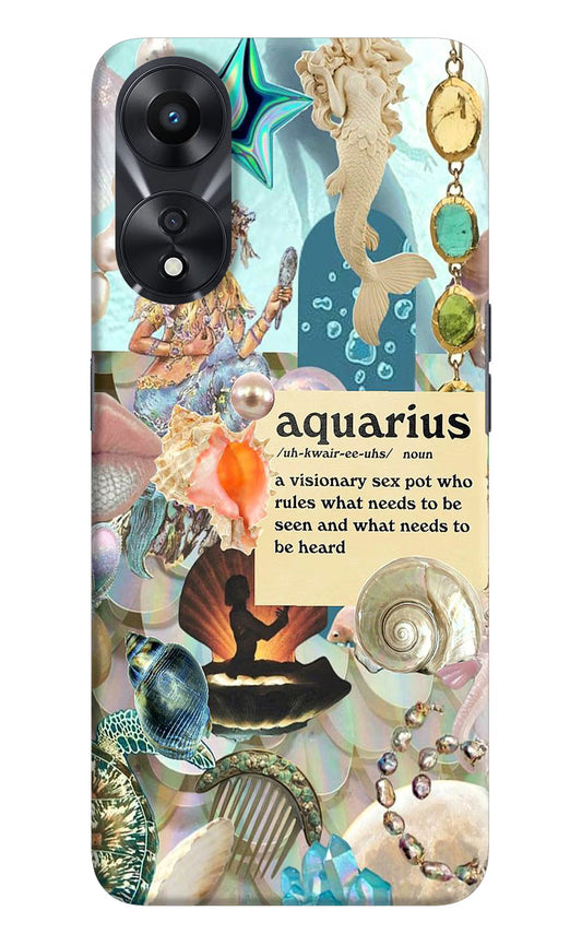 Aquarius Zodiac Oppo A78 5G Hard Case Back Cover by Casekaro