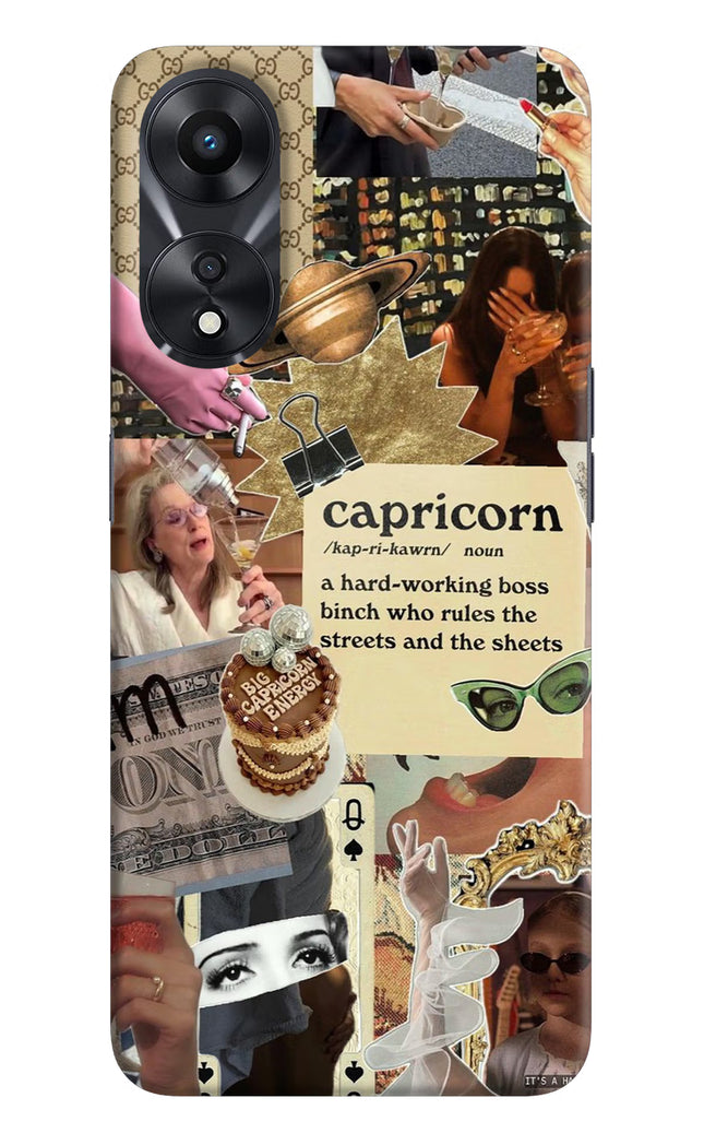 Capricorn Zodiac Oppo A78 5G Hard Case Back Cover by Casekaro