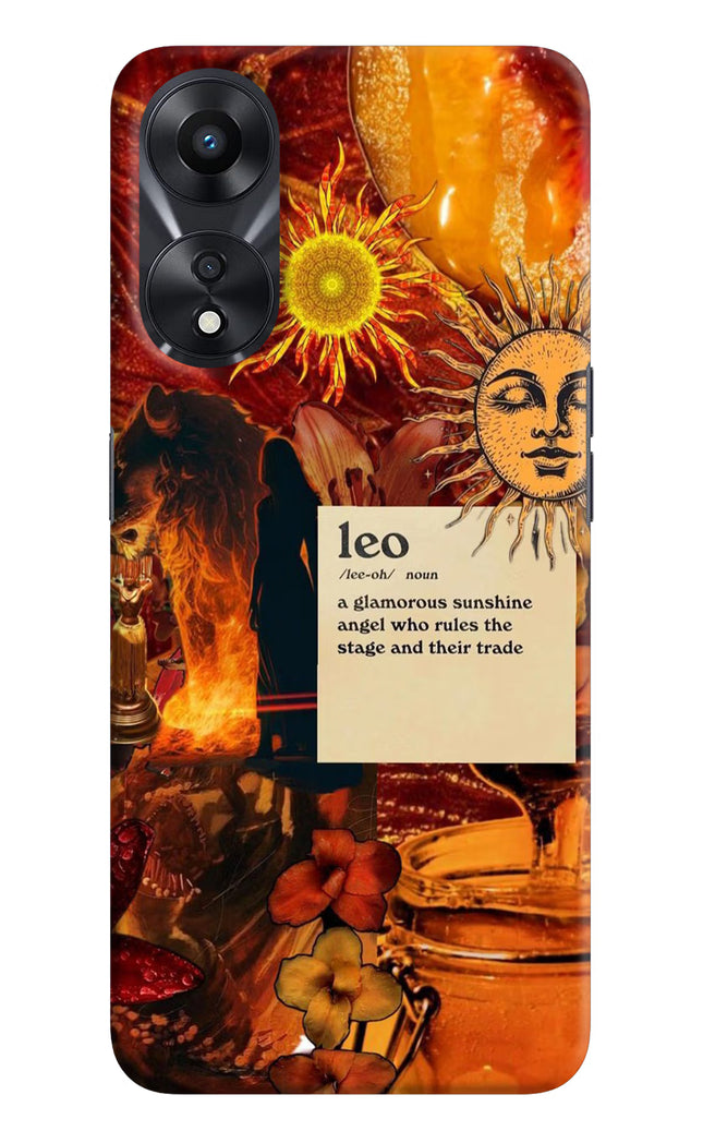 Leo Zodiac Oppo A78 5G Hard Case Back Cover by Casekaro