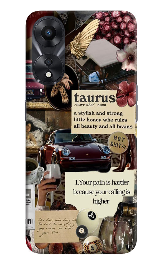 Taurus Zodiac Oppo A78 5G Hard Case Back Cover by Casekaro