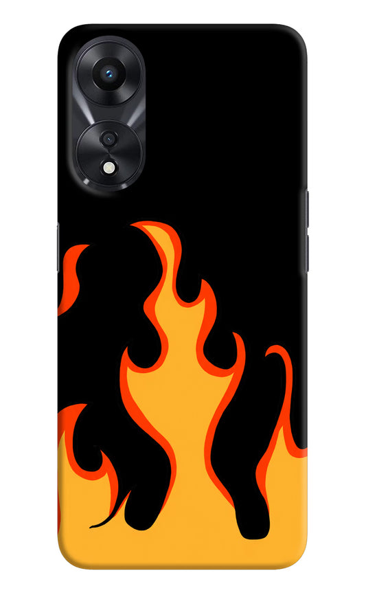 Fired Up – Black Oppo A78 5G Hard Case Back Cover by Casekaro