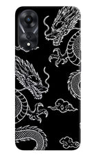 Twin Dragons Oppo A78 5G Hard Case Back Cover by Casekaro