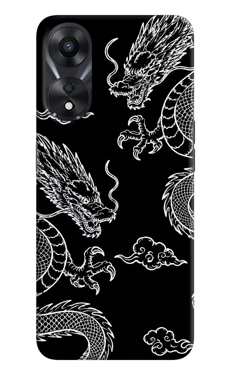 Twin Dragons Oppo A78 5G Back Cover, Hard case