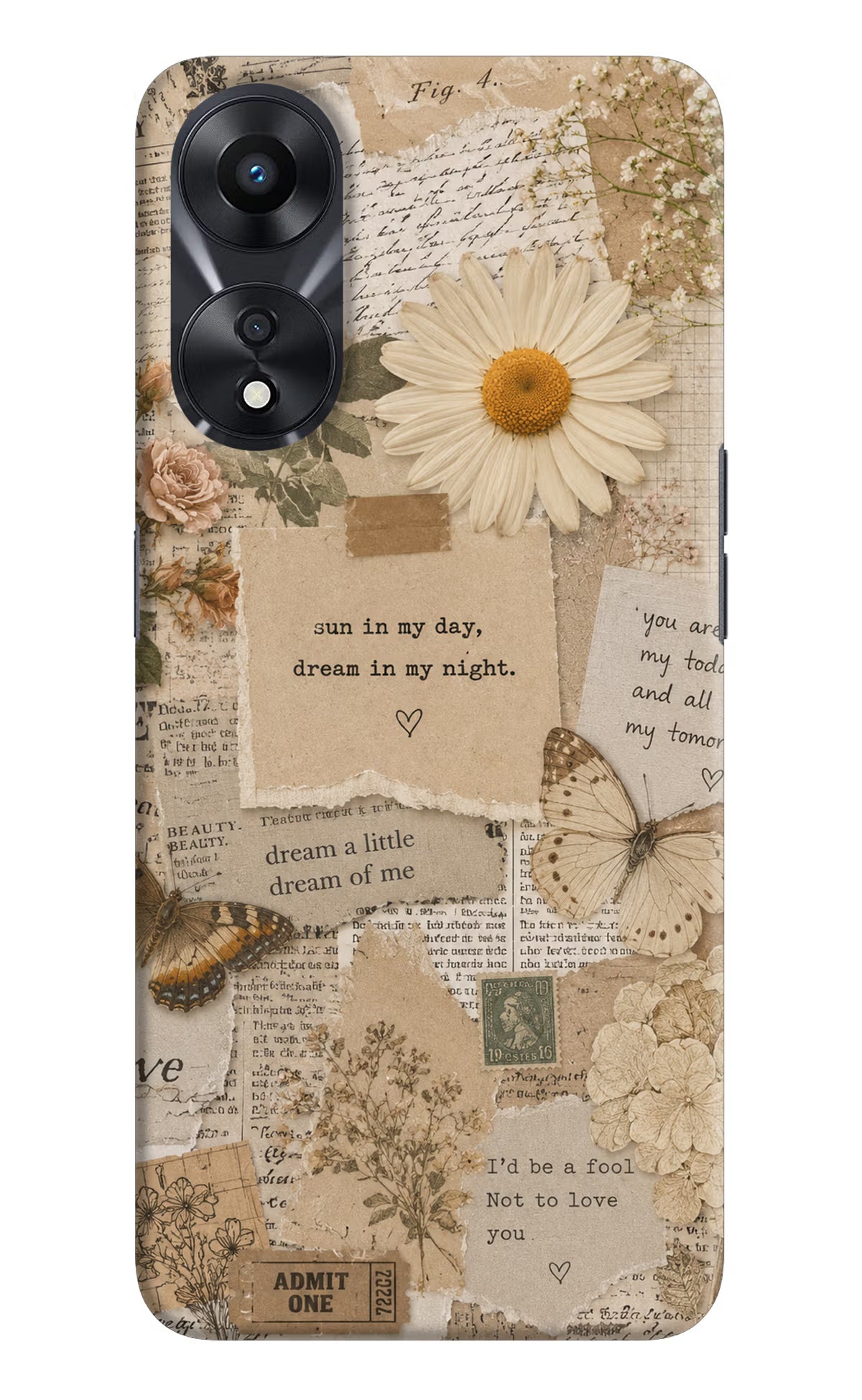 Vintage case Oppo A78 5G Back Cover