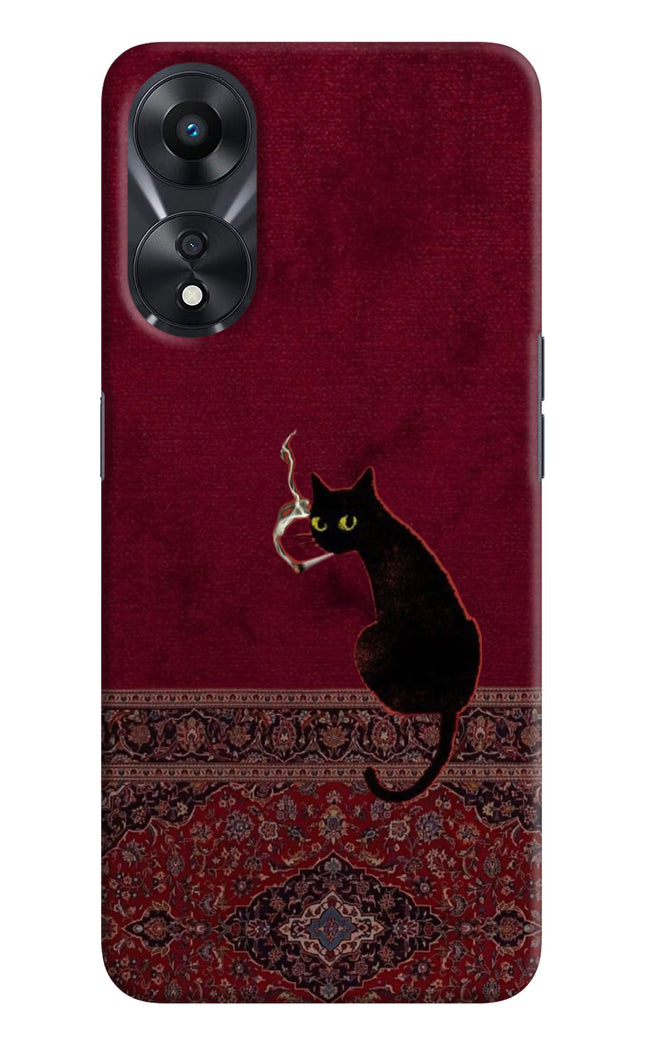 Midnight Cat Oppo A78 5G Hard Case Back Cover by Casekaro
