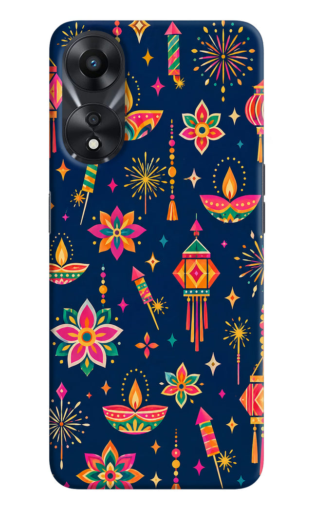 Festive Pop Oppo A78 5G Hard Case Back Cover by Casekaro
