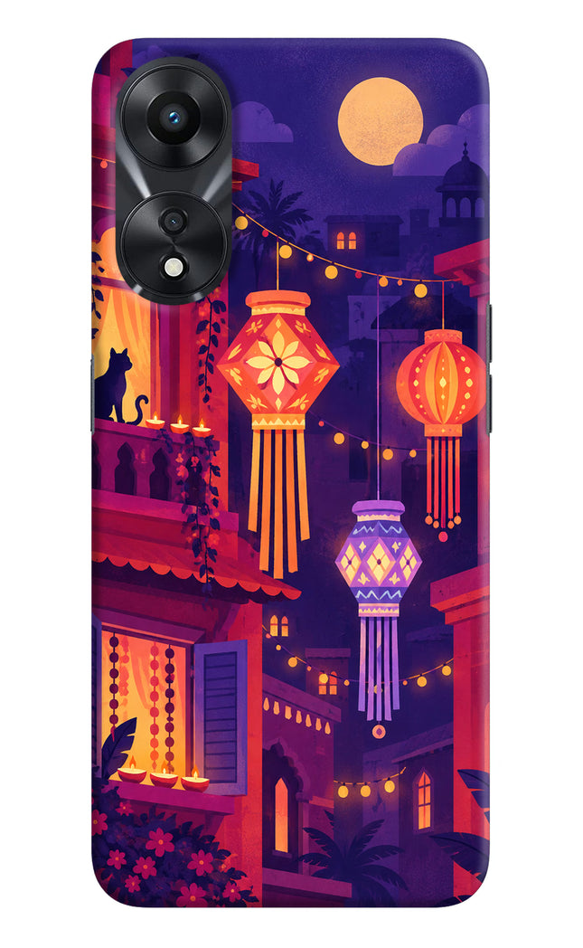 Lantern Lane Oppo A78 5G Hard Case Back Cover by Casekaro